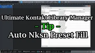 Tip - Auto Nksn Preset Fill