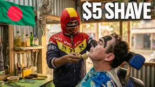 $5 Rural Barber Shop Experience. Getting Ready For A TV Interview In Bangladesh 🇧🇩
