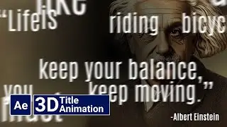 Create 3D Title Quote Animation in After Effects | Text Fly in Effect Tutorial