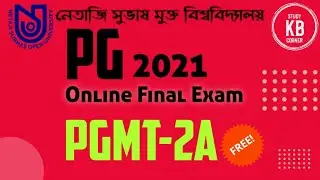 NSOU PG Final Exam 2021 PGMT-2A || Live || NSOU PGMT-2A MCQ Question/Answer