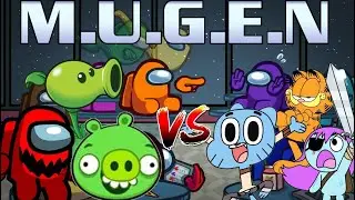 MUGEN Request 308: Minion Pig, Imposter, Peashooter vs Gumball, Garfield, Pibby