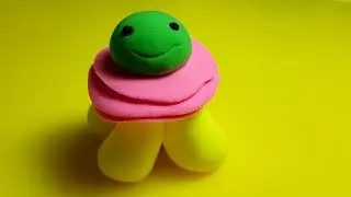 Медуза из пластилина.💚💙💜 Лепим медузу. jellyfish Plasticine clay.
