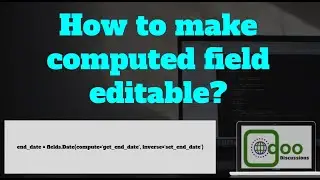 How to make COMPUTED field EDITABLE? | Inverse attribute |