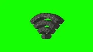 wifi logo signal in green screen free stock footage