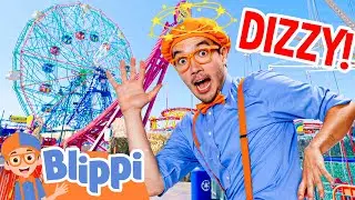 Dizzy Adventure Rides with Blippi! | Amusement Park | Arts & Crafts | Educational Videos For Kids