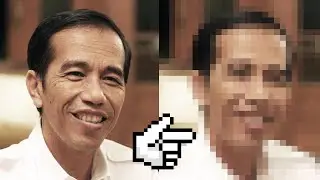 Cara menggambar Presiden Indonesia Jokowi | Easy Pixel Art Timelapse