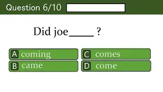 ENGLISH GRAMMAR TEST -  CAN YOU SCORE 10/10? Grammar Tenses test ENGLISH QUIZ