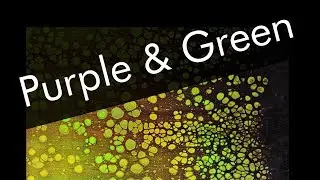 Purple And Green Acrylic Pour Swipe