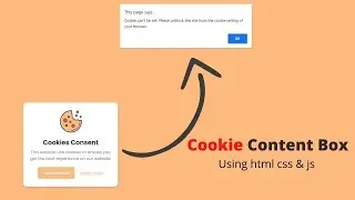 Cookie Consent Box using HTML CSS & JavaScript  Learn to Set Cookies to the User Browser