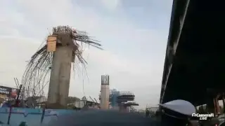 Live Tempo.co: Tiang Girder Tol Becakayu Ambruk