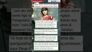 Dinar Candy Ngaku Didekati Bule 
