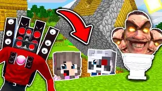 НУБ И ПРО СПРЯТАЛИСЬ ПОД ДОМОМ ОТ СПИКЕРМЕН 2.0 В МАЙНКРАФТ SCP СКИБИДИ ТУАЛЕТ КАМЕРАМЕН ЛОВУШКА