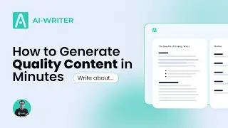 How to Generate Quality Content in Minutes using AI-Writer.com - AI Writing Platform