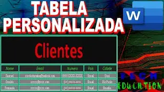 Microsoft word Como colocar uma tabela customizada no word