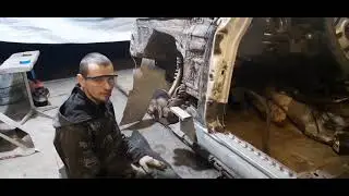 Новая бричка))) Mercedes W123 Переварка левого порога