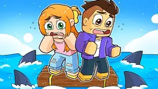 I survived 100 days with my crush in the middle of the ocean in Minecraft!