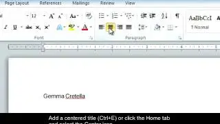 Microsoft Office Word PC: How to format a MLA research paper