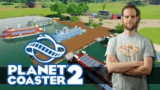 Arrivée en Bateau dans mon Parc Aquatique Tropical ! - Planet Coaster 2