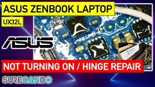 ASUS UX32L Not Turning On No Charging Light Fixed and Hinge Repair Guide Hot Glue Method