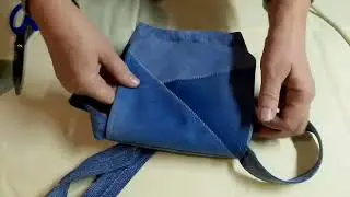 Джинсовая сумка из остатков кроя.