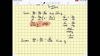 Calculus BC Unit 6, Lesson 3b: Logistic Equations