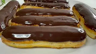 ECLAIRS French amazing recipe! Tastes like from the store! #eclairs #choux pastry