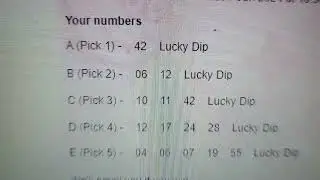 I play the national lottery. but with no luck