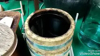 Созревание дистиллята в кадке, день 10-й
