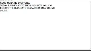 REMOVE DUPLICATE CHARACTERS FROM A STRING IN JAVA