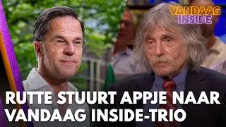 Mark Rutte stuurt tijdens uitzending Vandaag Inside appje gericht aan Johan, Wilfred en René