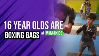 16 Year Olds are Boxing Bags at MMA4KIDS