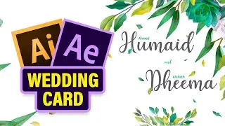 How I make animated wedding Invitations 2020 | Adobe Illustrator & After Effects Speedart
