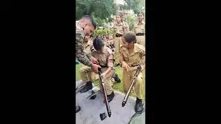 NCC Training at camp : weapon handling
