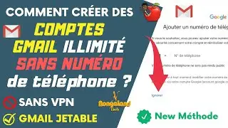 Comment créer PLUSIEURS COMPTES Gmail SANS NUMÉRO DE TÉLÉPHONE sur Android ?
