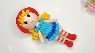 🌸Very beautiful🌸How to crochet a charming doll in a red hat🌸 1 / 2