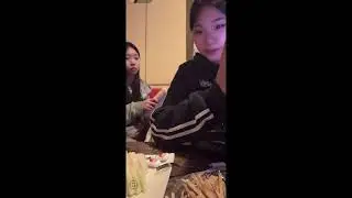 Korean girl smoking spitting 13