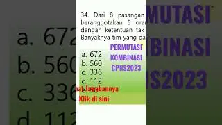 soal cpns 2023 permutasi kombinasi