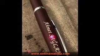 Lazer Yazı Kalem Üzerine Markalama - entina