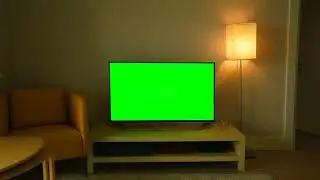 Television green screen | no copyright | Living room