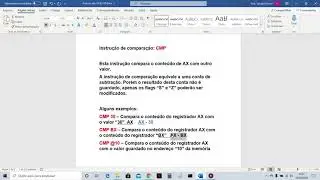 Instrução de comparação (CMP)