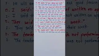 Direct and indirect sentence // shorts
