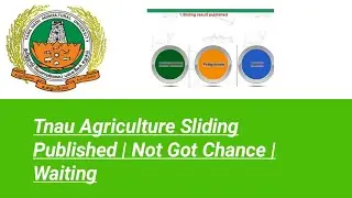 Tnau Agriculture Sliding Published | Not Got Chance | Waiting