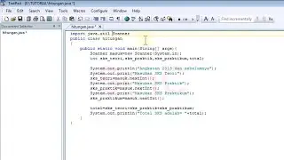 Dasar membuat program penjumlahan di java