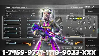 NEW UPDATE 3.7🔥BEST SENSITIVITY CODE + CONTROL SETTINGS BGMI/PUBG MOBILE