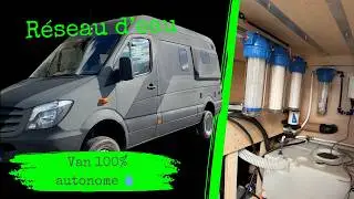 COMPLETE WATER SYSTEM in a Sprinter 4x4 | Tanks, filtration & bathroom 🚐 🚿🚰