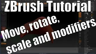ZBrush Tutorial | Zbrush for Beginners | Move, rotate,scale and modifiers