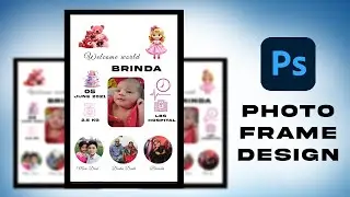 How to Make Photo Frame Design in Photoshop | Design Beautiful Photo Frames in Hindi Step by Step