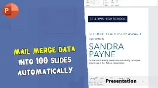 Mail merge data into 100 slides automatically | PresentationPoint