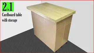 How to make cardboard table || Cardboard table with Storage || go mbc