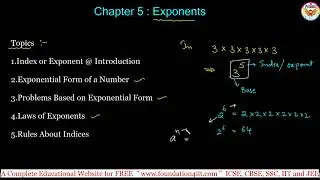 Index or Exponent @ Introduction  || Class 7 Maths ||